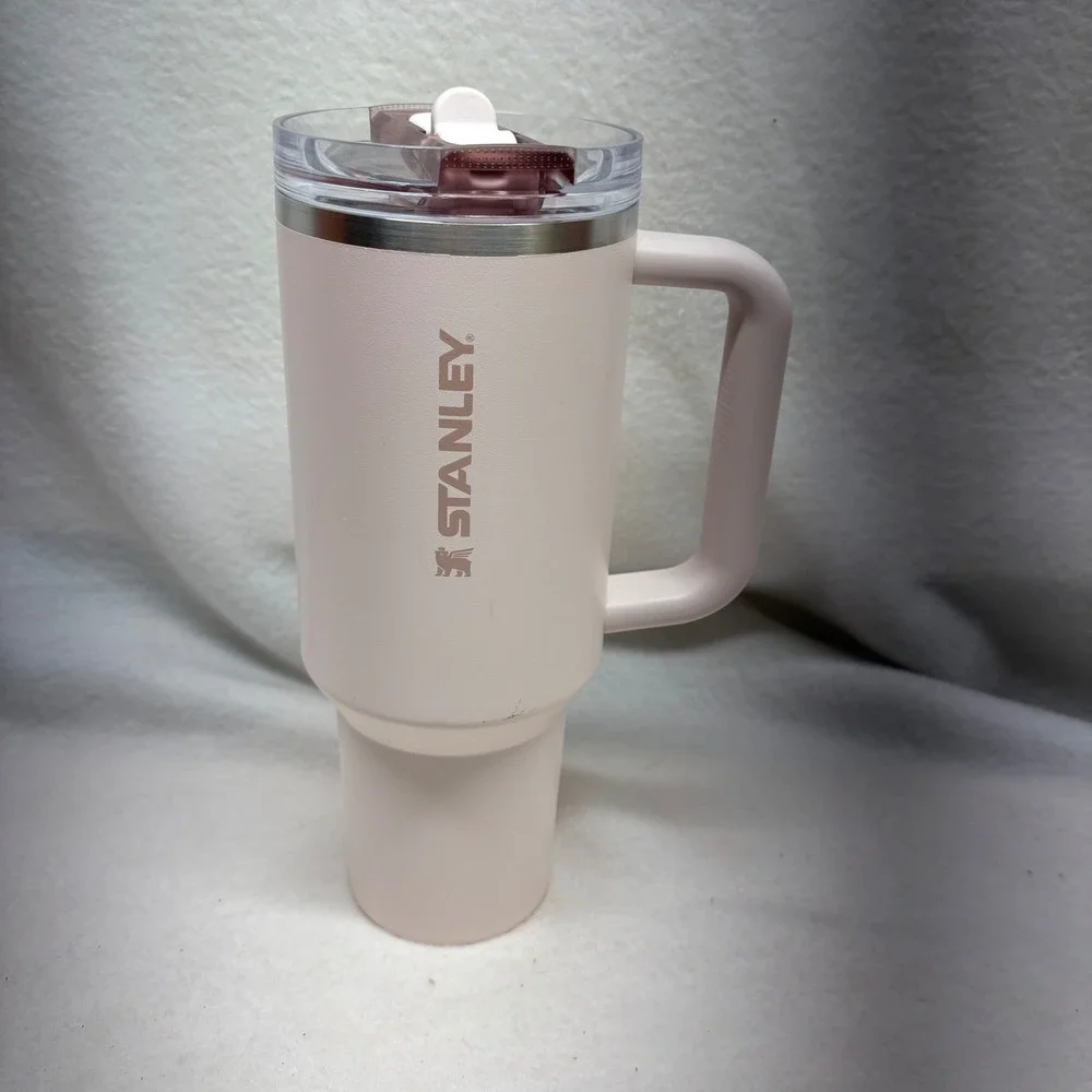 Stanley Quencher H2.0‎ FlowState Tumbler 40 oz Light Pink Insulated Handle Lid - Picture 2 of 7